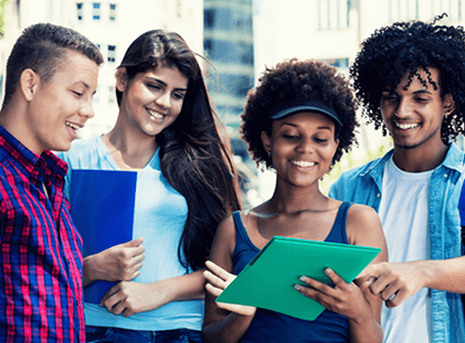 global-refuge-services-four-students-standing-together