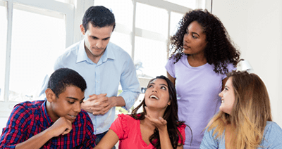 global-refuge-services-five-students-discussing